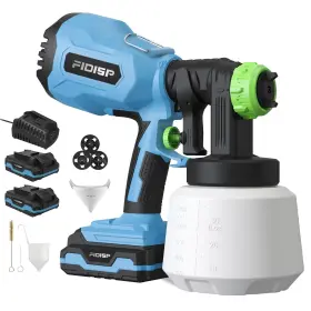 Fidisp 737417130647 Cordless Paint Sprayer Battery Operated Hvlp Power Pa Inch