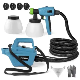 800w Fidisp 766157634351 Hvlp Paint Sprayer Gun Power Sprayers With 2pcs 1300ml Container