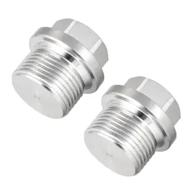 Fipux 685821963200 M22 X 1.5 Male Hex Head Plug Stainless Steel Solid Thread Pipe Fitting 2pcs