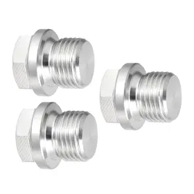 Fixinairp 601968630799 3pcs M16 X 1.5 Male Outer Hex Head Plug Stainless Steel Bung Pipe Fitting