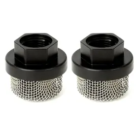 Flylin 748507557732 2 Pcs Paint Sprayer Inlet Strainer Black Gun Style Metal Plastic Filter F
