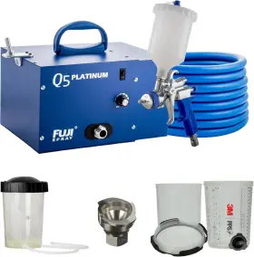 Fuji Spray 612850289520 Q5 Platinum Gravity Feed Hvlp System With 3m Pps Kit 28oz Cup