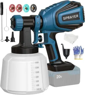 Bjq-8003ls-1119 Fuziiav Cordless Paint Sprayer For Dewalt 20v Max Battery Electric Spray Blue
