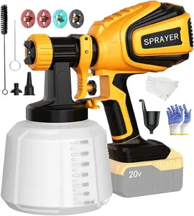 Kk11 Fuziiav Cordless Paint Sprayer For Dewalt 20v Max Battery Electric Spray Gun Wi