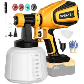 Spa8003 Fuziiav Cordless Paint Sprayer 90000rpm High Speed Electric Spray Gun With 1400
