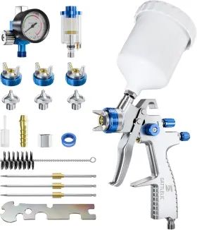 Gattlelic 313111772705 Lvlp Air Spray Gun Premium Kit With 1.3/1.5/1.7mm Nozzle And Regulator Automot