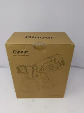 Ginour 727380829266 Paint Sprayer 1300ml Hvlp Electric Spray Gun With 4 Copper Nozzles