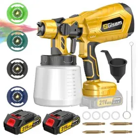 Us-pqj-3624 Gisam Paint Sprayer With 2 Batteries And Brushless Motor Cordless Spray