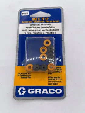 17p502 Graco New Rac X Fflp Solvent Seal 5 Per Pkg