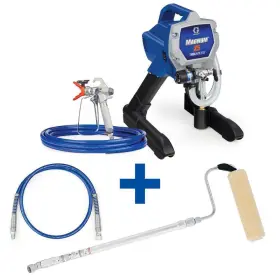 18f009 Graco Magnum X5 Stand Airless Paint Sprayer With 4ft Whip Hose Pressure Roller Kit