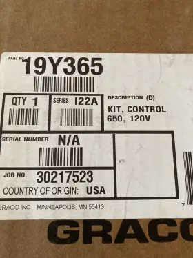 19y365 Graco # Control Board Kit 120v. For Ultra Max Ii 650 Sprayer