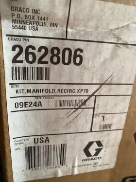 262806 Graco Manifold Kit For Xp70