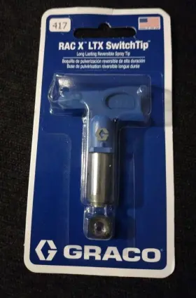 Ltx417 Graco 633955889439 Airless Spray Tip .017 Inch Racx Switch 8 Pattern New