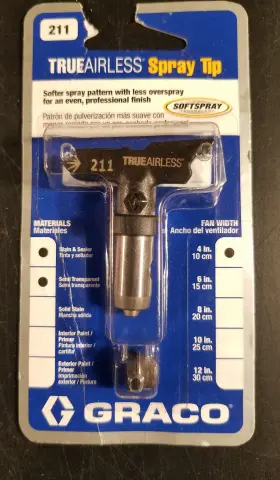 Graco 755652822721 Trueairless Spray Tip - #211 4 Inch Fan Width