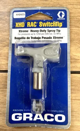Xhd655 Graco Xhd Rac Switchtip Heavy Duty Spray Tip Pressure Up To 7250 Psi