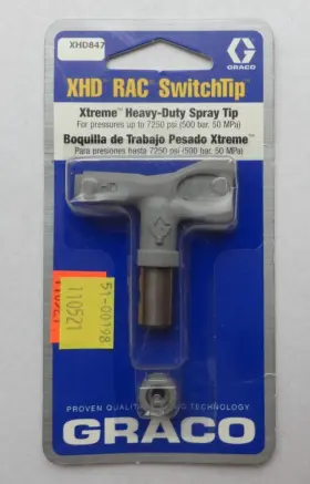 Xhd847 Graco Xhd Rac Switchtip Xtreme Heavy-duty Spray Tip 847