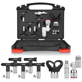 Ggg001 Grogr 9 Piece Airless Spray Tips Set With 5 1 Hose Swivel Joint
