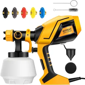 700w Gyfent 726084160163 Paint Sprayer Hvlp High Power House Painting Gun 5 Nozzles 1200ml