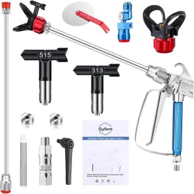 A2008k-11-v0 Gyfent 8pcs Airless Paint Sprayer Gun Kit 3600psi Guide Tool Blue