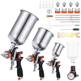H-887 Gyfent Mini-887、 Spray Paint Gun Set Hvlp Auto Air With 3
