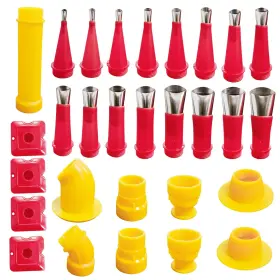 Hamuull 331816828122 29pcs Universal Integrated Rubber Nozzle Tool Kit Caulking Tips Nozz