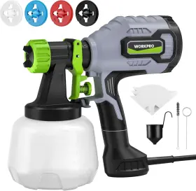 600w Hangzhou Greatstar Industrial Co. Ltd 820909618362 Workpro Paint Sprayer Hvlp Spray Gun With 4 Nozzles 3 Pattern