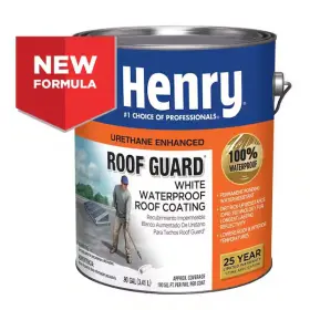 He817 Henry 817 Roof Guard White Urethane Waterproof Reflective Coating .90 Gal