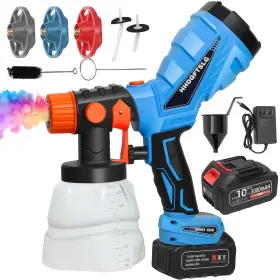 Zh-057 Hhdqftslg Cordless Paint Sprayer With 3000mah Electric Gun 1200ml &