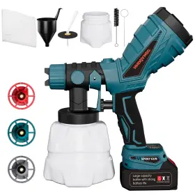 Sg2023pro Hhdqymsg Cordless Paint Sprayer Battery Power With 3000mah 4 Nozzles And 3 P