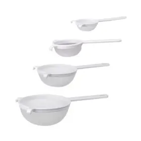 Bun0002 Hic-harold Import Company Double-ear Fine Mesh Strainer Set Nylon Of 4 Sizes
