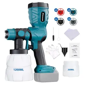 Yx-sg07-mak-2p Hiesuan Paint Sprayer For Makita 18v Battery 2 Containers Easy To Clean Spray Pa Inch