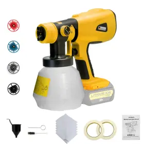 Histely 705509493857 Cordless Paint Sprayer For Dewalt 20v Max Battery Handheld Hvlp Gun With
