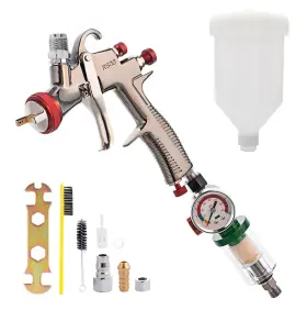 R500 Hiuhiu 011437427659 Lvlp Spray Gun 1.3mm Nozzles With Air Regulator And Oil-water Separator P