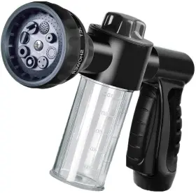 Hjkiopc 748043028390 Garden Hose Nozzle Adjustable 8.5 X 6.5 2.3 Inches Black