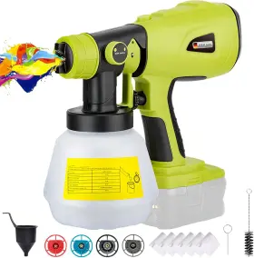 Lub-ps001 Hobby Colin Cordless Paint Sprayer For Ryobi 18v Battery Handheld Hvlp Wi