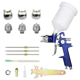Hotorda 789622710985 Hvlp Spray Gun With Replaceable 1.4mm 1.7mm 2.0mm Nozzles Needle Cap Automoti