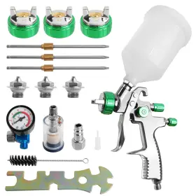 Spg001 Huimpet Lvlp Air Spray Gun Premium Kit With 1.3/1.5/1.7mm Nozzles And Regulator E