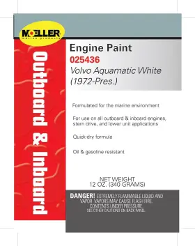 025436 Igloo 739729254363 Moeller Volvo Aquamatic White 1989-up Engine Spray Paint