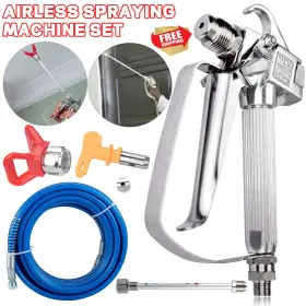 Ikaufen 980595706559 Airless Paint Spray Hose Kit 50ft 1/4 Inch Swivel Joint 3600psi With 517 Tip Us
