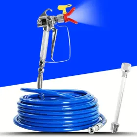 Ikaufen 980595721774 Airless Paint Spray Hose Kit 50ft 1/4 Inch Swivel Joint 3600psi With 517 Tip Usa
