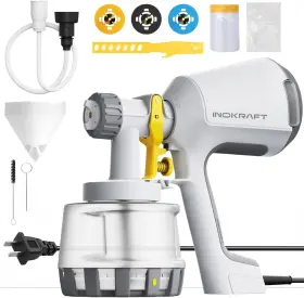 700w Inokraft 313019510553 Paint Sprayer Hvlp Includes 3 Nozzles Patterns &