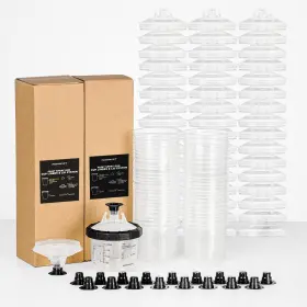 Inokraft 976613851862 Disposable Paint Spray Gun Cup Kit - 6oz With 50 Lids And Plugs