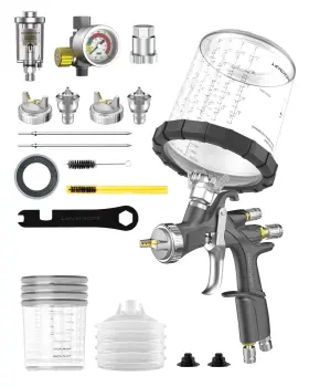 Inokraft 976613853408 Lvlp Air Spray Gun Kit With 22 Oz Paint Cups Nozzles And Accessories For Diy