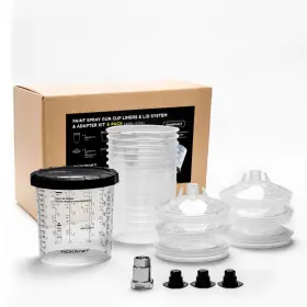 Inokraft 976613853828 Disposable Paint Spray Gun Cup Standard 22 Ounce 650ml Kit With 6 Cups And