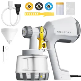 Ik01101001 Inokraft Paint Sprayer Hvlp Includes 3 Nozzles Patterns And Whole Clea