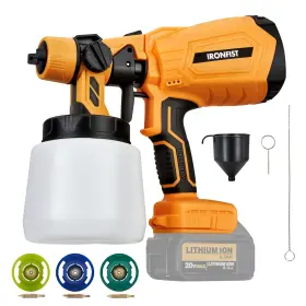 Ironfist 653871732244 Cordless Paint Sprayer For Dewalt 20v Battery Brushless Hvlp Electric