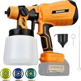Ironfist Production 744110658958 Cordless Paint Sprayer For Dewalt 20v Battery Brushless Hvlp Electric