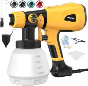1000w Jh-yellow-4 Paint Sprayer High Power Electric Spray Gun With Adjustable