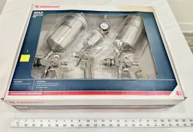 1055296 Jobsmart Hvlp Pneumatic Air Gravity Feed 4-piece Spray Gun Kit New