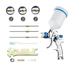 Hvlp002 Jolino Hvlp Gravity Feed Air Spray Gun Professional Paint Kits With 3 Noz